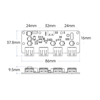 Hub USB ROS para Auto, Placa de Expansión de 1 a 4 Puertos, Base de Expansión HUB, Módulo para JETSON NANO y Raspberry Pi