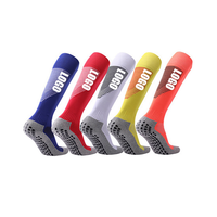 Ventes directes d'usine de genouillères de football antidérapantes personnalisées, chaussettes antidérapantes de football/basket-ball/hockey sur glace