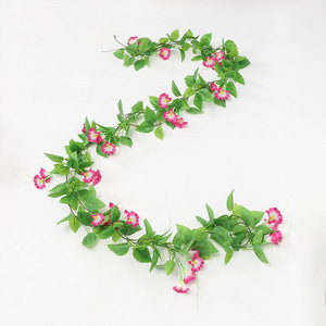 Guirnalda de Flores de Seda Artificial de Gloría de la Mañana, 200cm+, Hojas de Alta Simulación, Decoración para Interiores, Bodas y Hogar - Product Image 5