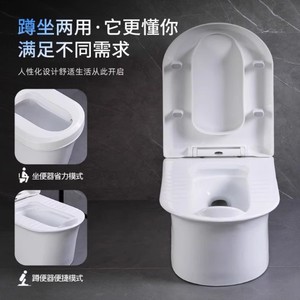 WC monobloc en céramique blanche, à poser au sol, double chasse, bouton de commande supérieur, entreaxe 300 mm - Product Image 2