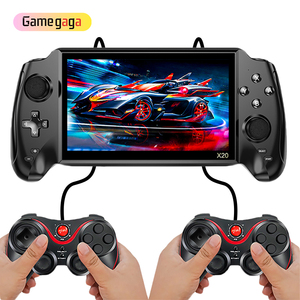 เครื่องเล่นเกมพกพา X X20 หน้าจอ HD 7 นิ้ว รองรับคอนโทรลเลอร์แบบมีสายคู่ รองรับหลายอีมูเลเตอร์  รองรับการเชื่อมต่อ AV ออกกับทีวี  เครื่องเล่นเกมอาร์เคดแบบพกพาสไตล์เรโทร - Product Image 3