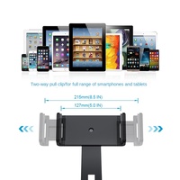 Support de téléphone/tablette pliable en métal réglable pour bureau, support polyvalent pratique pour vidéo/diffusion en direct, logo personnalisé