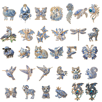 Broches de Diseño Barroco de Lujo con Animales e Insectos para Hombres y Mujeres, Joyería Inspirada en Porcelana Azul y Blanca, Accesorios de Moda