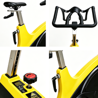 Bicicleta de Spinning con Resistencia Magnética Ajustable, Componentes para Medir la Frecuencia Cardíaca, Marco Estable para Gimnasio y Hogar, Ejercicio Cardiovascular y Moldeamiento Corporal
