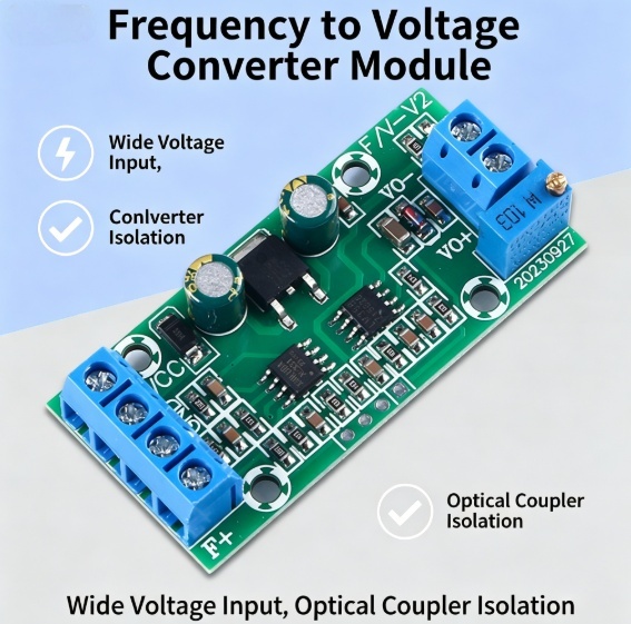 Voltage to Current Module 0-2.5V 3.3V 5V 10V 15V 24V to 4-20mA Analog Signal Converter for PLC Industrial
