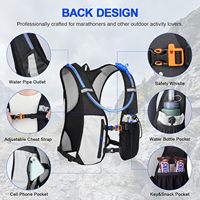 Gilet d'hydratation de course personnalisable - Sac à dos d'hydratation léger et isolé avec poche à eau de 2 L