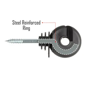 Tensioner terisolasi pagar listrik, insulator tahan UV untuk pagar pertanian tiang kayu