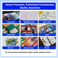 Bon de réduction en papier durable, billet d'événement personnalisé, carte de loterie, carte de tombola, invitation de mariage ou d'affaires