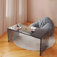 Table basse moderne en acrylique transparent pour salon, multifonctionnelle, gain de place, réglable, pliable, table d'appoint d'angle