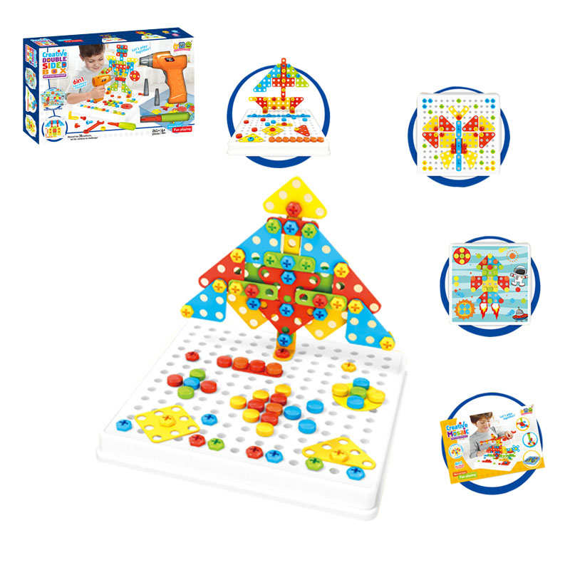 2020 Nieuwe Boor Schroef Moer Tool Puzzel Machine 3d Puzzel Diy Speelgoed Gemonteerd Dier Puzzel Speelgoed Voor Kinderen