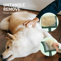 Brosse Slicker en gros d'usine JZ pour chiens et chats, épingles en acier inoxydable de 20mm, élimine les cheveux lâches et les enchevêtrements, Logo personnalisé