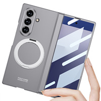 Coque de téléphone ultra-fine avec support de charnière et protection d'écran pour Samsung Z Fold7, compatible avec le chargement sans fil du Z Fold 8 Ultra, avec film de protection