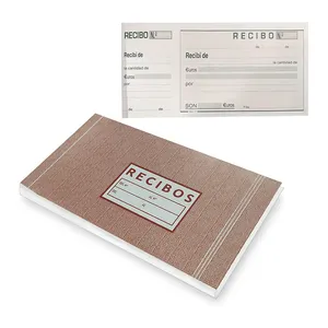 Livres de reçus personnalisés Carnet de reçus autocopiant format de poche avec copies Bloc-notes de copie carbone 6x2.8 pouces pour boutique d'affaires