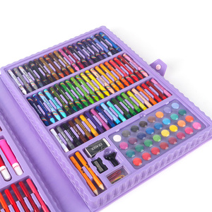 SINOART-لوازم الفن طقم رسم للأطفال مجموعة صغيرة مع الباستيل الزيتية أقلام تلوين ملونة أقلام أقلام ألوان مائية - Product Image 3