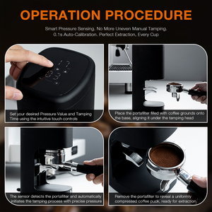 Machine à presser le café électrique automatique à écran tactile numérique 58 mm, détection de pression intelligente, pression réglable, design moderne pour la maison - Product Image 3
