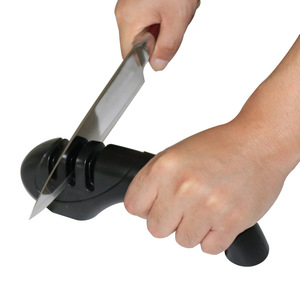 Afilador de cuchillos manual Nd-084 de múltiples granos, duradero, con mango para uso en la cocina - Product Image 1