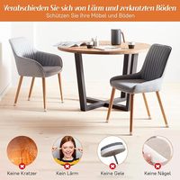 Capuchons de pieds de chaise de 22 à 26 mm avec patins en feutre, silicone transparent, capuchons de protection élastiques pour pieds de chaise, ronds, en caoutchouc