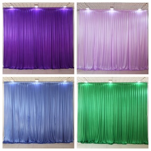 Moderner, schlichter 3x3m Hintergrund, halbtransparenter Eisseiden-Vorhang für Bühne, Event, Party, Hintergrunddekoration, Größe anpassbar - Product Image 5