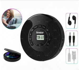 Portable Personal CD Player Dual Built in Speakers LCD Display A B <b>Repeat</b> Speed Adjust USB Rechargeable for Car Home Travel - Product Image 2