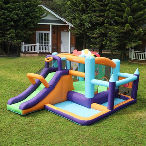 Castello Gonfiabile per Bambini e Scivolo d'Acqua - Marca ZUJU, Facile da Montare, Tema Animali - Product Image 2