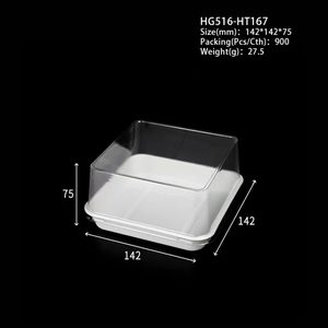 Boîte d'emballage pour sandwichs, boîte jetable transparente pour pains <span class=keywords><strong>de</strong></span> <span class=keywords><strong>viande</strong></span>, pains grillés, pains roulés, boîte d'emballage pour pâtisseries et desserts - Product Image 5