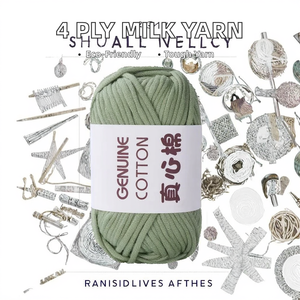 Usine en gros 4 plis fil de lait recyclé haute ténacité tricoté à la main bébé poupée vêtements teint coton fil sac pour tricoter - Product Image 2