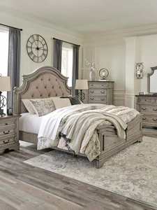 Cama Vintage Americana/Francesa de Madera Maciza para Dormitorio, Cómoda y Armario de Almacenamiento Disponibles - Product Image 2
