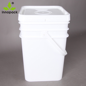Seau en plastique recyclable de qualité alimentaire carré de 20 L, 5 gallons, Innopack - Product Image 4