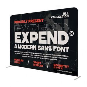 10ft 20ft 250g Polyester Portable Retractable Weather Resistant Custom Tradeshow Display Booth <b>Stand</b> <b>Backdrops</b> Events Tension - Product Image 1
