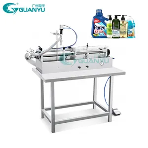 10-1000ml Volumetric Piston Fillers Semi-automatic Pneumatic Cream Jam Paste Peanut Butter Can Bottle Filler