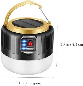 Linternas Solares LED al por Mayor, Lámpara de Camping, Foco, Linterna Recargable OEM, Bombilla Portátil Colgante, 80 SMD IP65 - Product Image 2