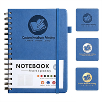 Carnet à spirale A4 en gros avec fermeture élastique, ligné, pour écriture, papier épais, pour fournitures de bureau et scolaires