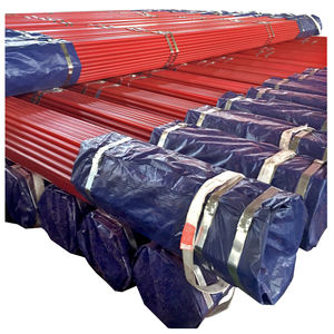 홈이 있는 6 인치 DN150 mm 적색 코팅 ERW 아연 도금 소방 파이프 용접 서비스 처리 - Product Image 3