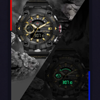Jam Tangan Olahraga Digital Jam Tangan Digital LED Pria Jam Tangan Mewah Kasual Kebugaran Elektronik Multifungsi Modis Luar Ruangan Tahan Air Relojes