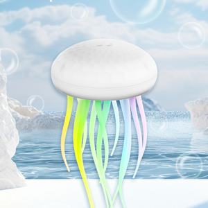Lampe de table LED dynamique rechargeable à commande vocale, veilleuse LED colorée en forme de méduse flottante pour la relaxation et la décoration - Product Image 4