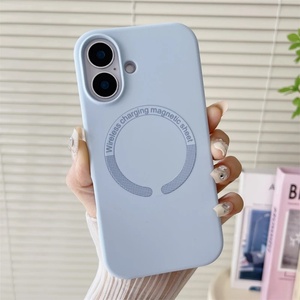 เคสโทรศัพท์มือถือ iPhone 16 Pro Max 15 Plus 14 13 Pro  แบบแม่เหล็ก ซิลิโคนเหลว  รุ่น Macaron  แบบนิ่ม  ผิวด้าน - Product Image 5