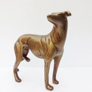 Escultura Moderna de Perro de Aluminio para Escritorio de Oficina, Escultura de Perro de Metal con Acabado Bronce Antiguo para Sala de Estar - Product Image 4