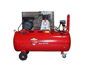 Industriële Draagbare Luchtcompressor 220V Dubbele Spanning 110V 220V 3hp 100l Riem Aangedreven Luchtcompressor Te Koop