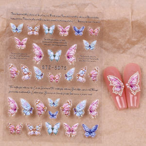 TSZS nuovo arrivo 5D adesivi per unghie a cuore in rilievo sottile adesivo per unghie a stella resistente tatuaggio per Manicure con cursore autoadesivo di bellezza completa - Product Image 1