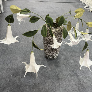 Nueva Llegada, Centro de Mesa de Flores Artificiales de Datura <span class=keywords><strong>Stramonium</strong></span> Blanca de Alta Calidad con 2 Cabezas, Tacto Real, Hecho a Mano, para San Valentín - Product Image 4