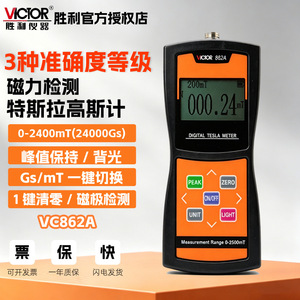 VICTOR Testeur de champ magnétique numérique Tesla Meter 0-2500mT VC862C - Product Image 2
