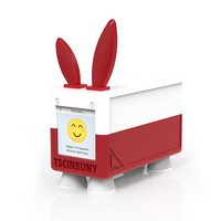 TSCINBUNY Chatbot intelligent AI en forme de lapin mignon, robot parlant AI connecté en WiFi avec grand modèle IA et écran couleur