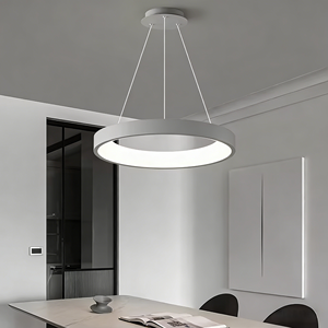 Lampada a Sospensione Semplice Bianca e Grigia, Illuminazione Economica per Soggiorno, <span class=keywords><strong>Lampadari</strong></span> per Camera da Letto in Stile Nordico - Product Image 2