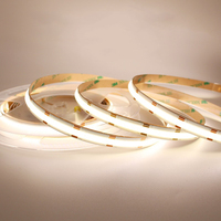 Bande LED COB à double couleur blanche CCT 12V 24V 2700K-6500K 8mm 10mm 608 LED/m, haute luminosité, flexible, ruban LED COB linéaire