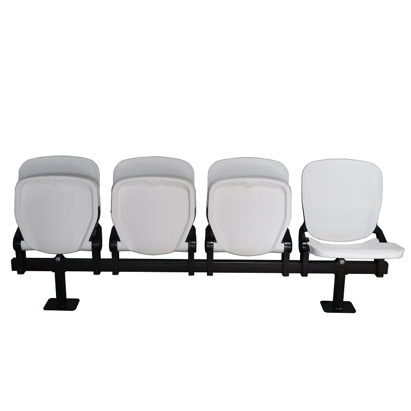 Chaise de stade pliable de luxe anti-uv PE-HD pour l'extérieur, gradin de gym avec pieds