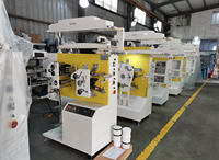 Machine d'impression flexographique pour rubans et tissus non tissés, 2, 3 ou 4 couleurs, pour rubans gros-grain, tissus en nylon, rubans en satin, taffetas et étiquettes flexo