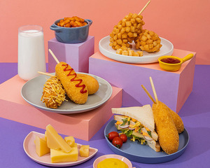 O'Food Seoul's Hotdog con Queso Mozzarella y Salchicha, Auténtica Comida Callejera Coreana, Corn Dog Congelado, Venta al por Mayor para Minoristas - Product Image 4