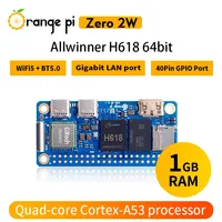 Orange Pi Zero 2W 1 Go de RAM Ordinateur monocarte DDR4 Allwinner H618 Carte de développement WiFi-BT