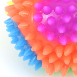 LED Rainbow <b>Ball</b> for Pets 7.5cm Durable Rubber Simple Design Interactive Movement Toy with <b>Glowing</b> Effect - Product Image 5