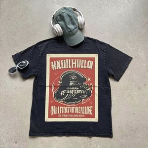 T-shirt streetwear personnalisable pour hommes en coton respirant imprimé Hip Hop T-shirts à col rond de haute qualité pour hommes - Product Image 5